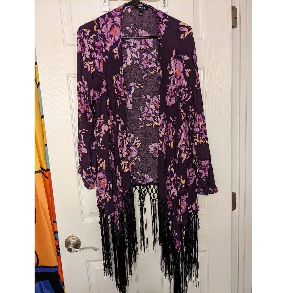 Fringed lightweight cardigan from Torrid Size 1